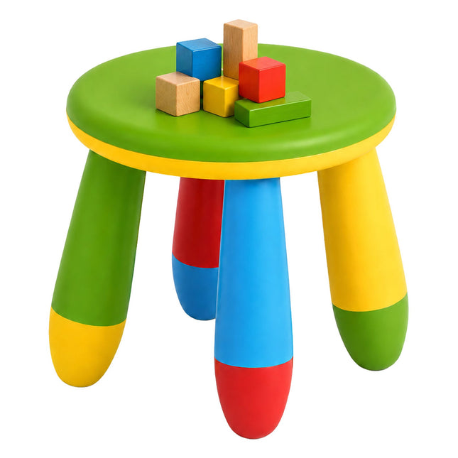 Bunter Kinderhocker aus Kunststoff, 26 cm Sitzhöhe