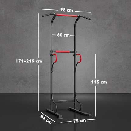 Multifunctional Dip Station, Adjustable Height, 120kg Capacity