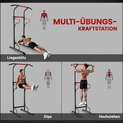 Multifunctional Dip Station, Adjustable Height, 120kg Capacity