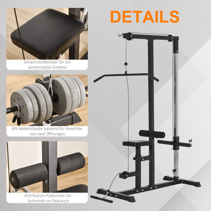 Multifunctional training station, adjustable seat and pulley