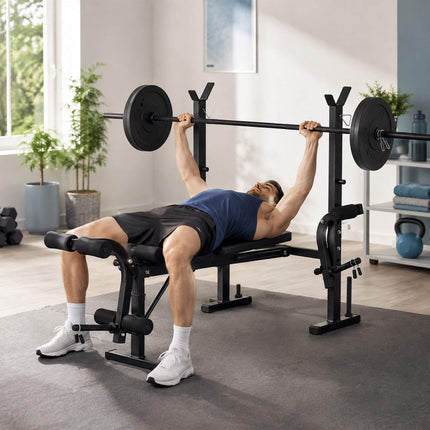 Multifunctional Home Gym Bench with Adjustable Backrest