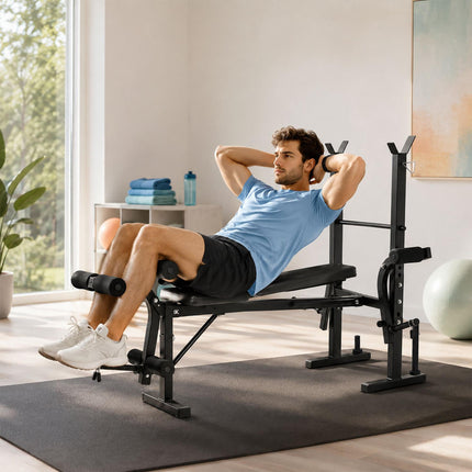 Multifunctional Home Gym Bench with Adjustable Backrest