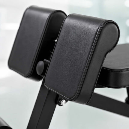 Multifunctional Hyperextension & Curls Bench, Black, Steel Frame