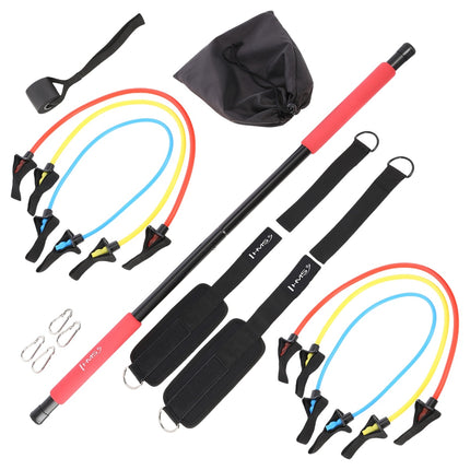 Multifunktionales Pilates-Stab-Set mit Widerstandsbändern