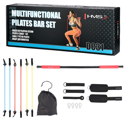 Multifunktionales Pilates-Stab-Set mit Widerstandsbändern