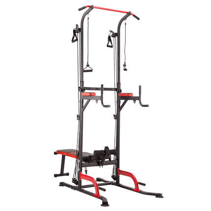 Multifunctional Power Tower with Pull-Up & Dip Bars