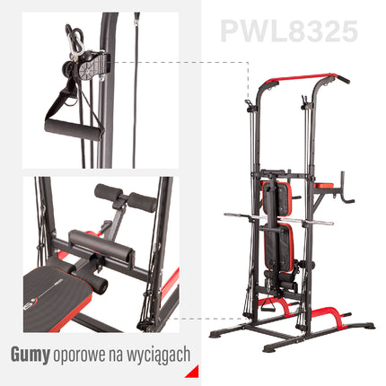 Multifunctional Power Tower with Pull-Up & Dip Bars