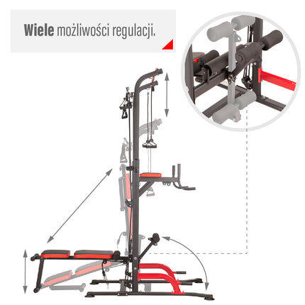 Multifunctional Power Tower with Pull-Up & Dip Bars