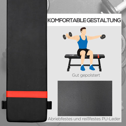 Multifunktionale Hantelbank – 150 kg Tragkraft, schwarzes Metall