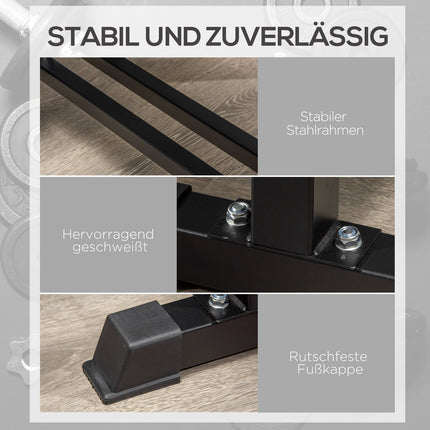 Multifunktionale Hantelbank – 150 kg Tragkraft, schwarzes Metall