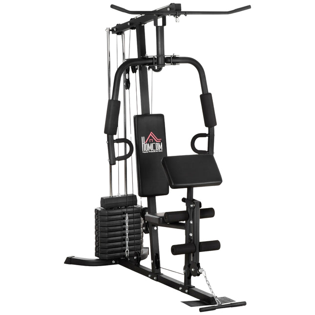 Multifunktions-Fitnessstation, Latzug/Butterfly, 45 kg Gewichte