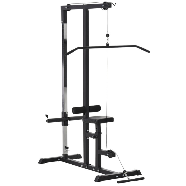 Multifunktionale Trainingsstation, verstellbarer Sitz und Seilzug