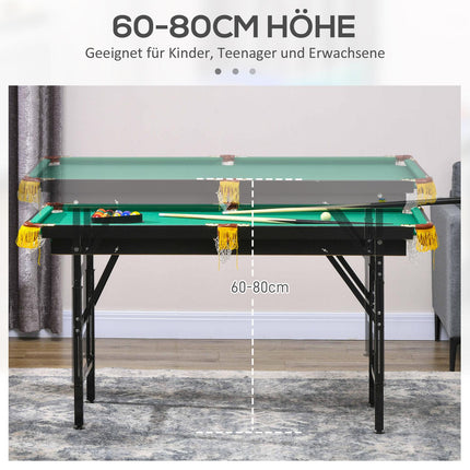 2-in-1-Spieltisch – Billard und Tischtennis, höhenverstellbar