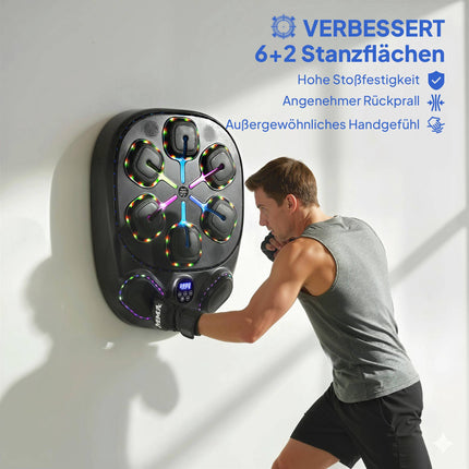 Boxovací stroj s hudbou s LED světly a Bluetooth