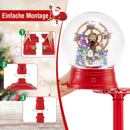 Musikalische Weihnachtslaterne mit Riesenrad, 8 Melodien
