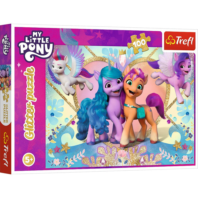 My Little Pony Glitter Puzzle, 100 Pieces for Kids