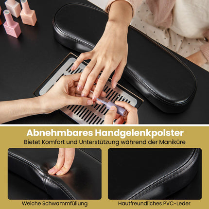 Nail Table with Electric Dust Collector & Wrist Rest