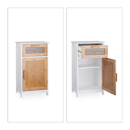 Schmaler Badezimmerschrank mit Schublade
