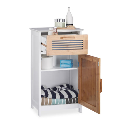 Schmaler Badezimmerschrank mit Schublade