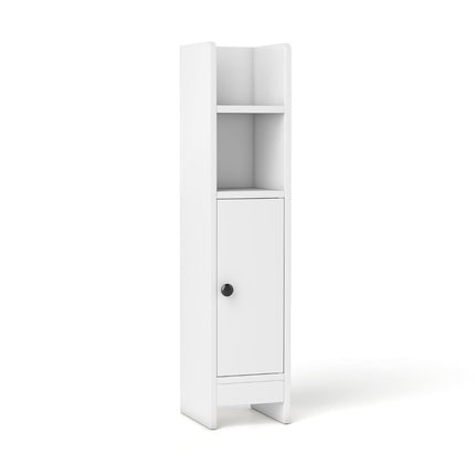 Schmaler Badezimmerschrank mit Regalen und verstellbarem Stauraum