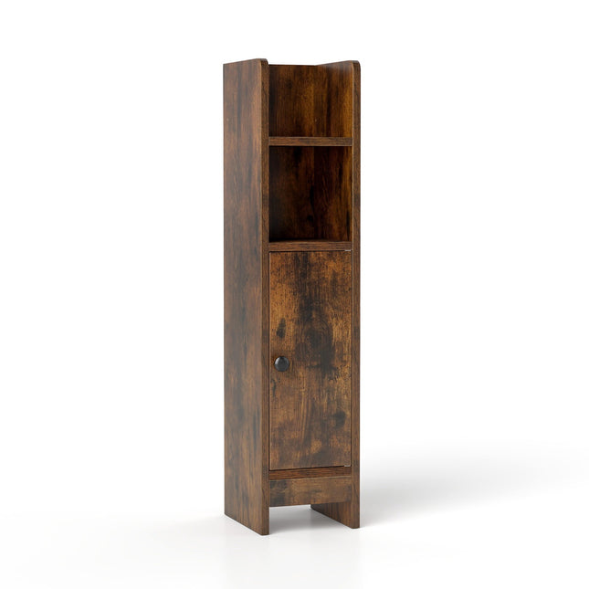Narrow Bathroom Cabinet with Shelves and Adjustable Storage