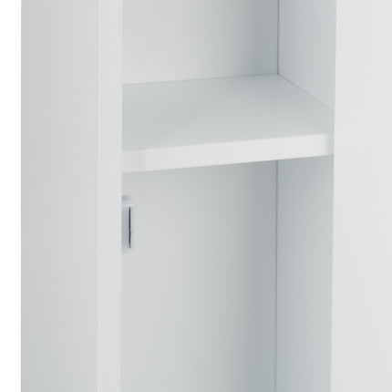Schmaler Badezimmerschrank mit Toilettenpapierhalter