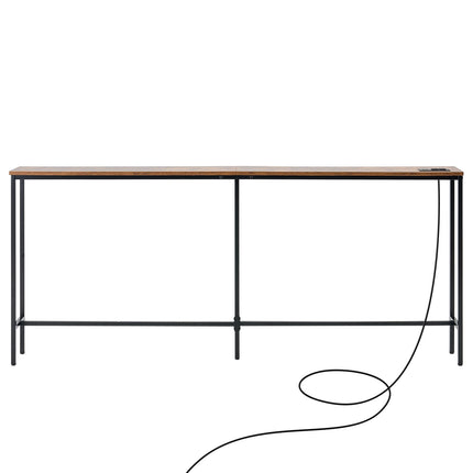 Narrow Console Sofa Table 70.9 In, Outlets And USB