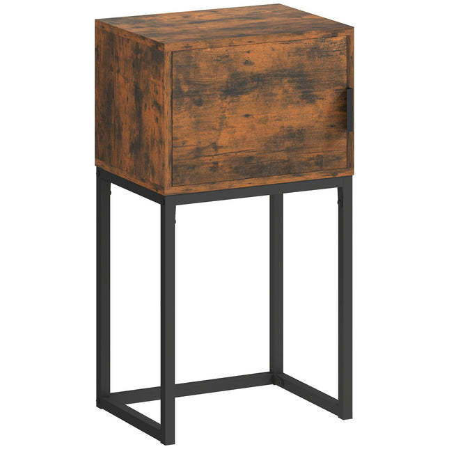 Schmaler Konsolentisch, Industriedesign, Rustikales Braun, 40x30x76cm