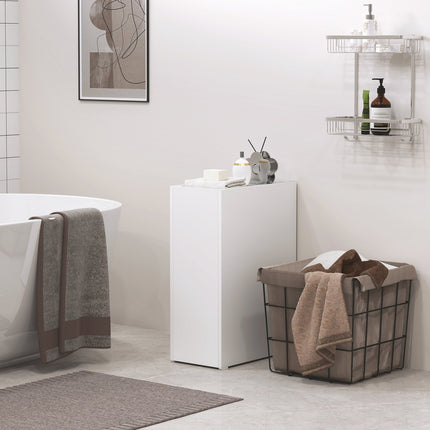 Meuble de salle de bain étroit, meuble de toilette, meuble latéral avec roulettes, tiroir comprenant 3 compartiments profonds, étagère de niche, meuble de salle de bain pour petites pièces, salon, salle de bain, 47 x 25 x 66,5 cm blanc Aosom