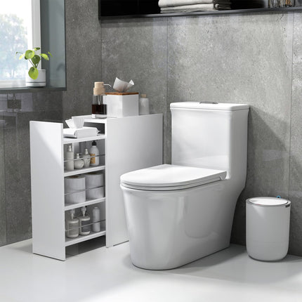 Meuble de salle de bain étroit, meuble de toilette, meuble latéral avec roulettes, tiroir comprenant 3 compartiments profonds, étagère de niche, meuble de salle de bain pour petites pièces, salon, salle de bain, 47 x 25 x 66,5 cm blanc Aosom