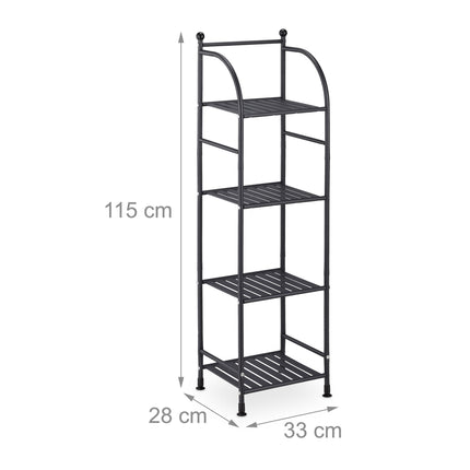 Étagère étroite sur pied avec 4 étagères