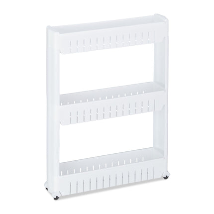 Narrow trolley with 3 shelves