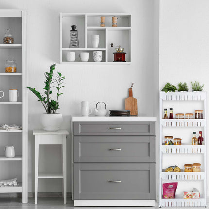 Narrow trolley with 5 shelves