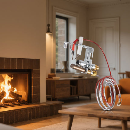 Natural Gas Fireplace Pilot Assembly, Thermocouple, Thermopile