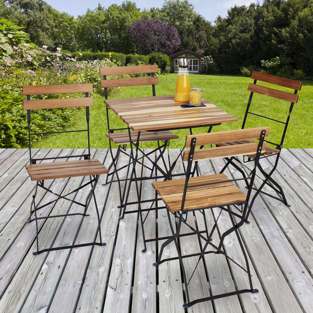 Natur Gartenstuhl im 4er Set
