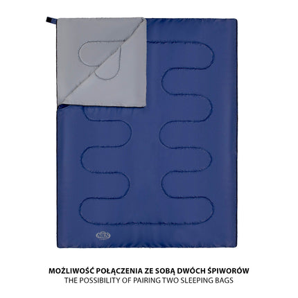 Navy Blue-Grey Camping Bag, Large Capacity