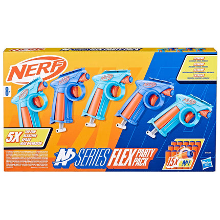 Nerf N Series Spielset Flex Party Pack mit 10 Blastern und Darts