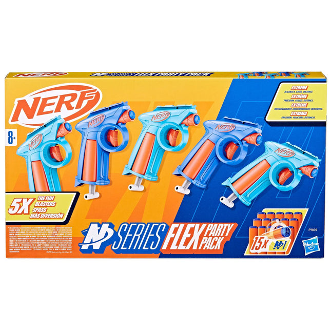 Nerf N Series Spielset Flex Party Pack mit 10 Blastern und Darts