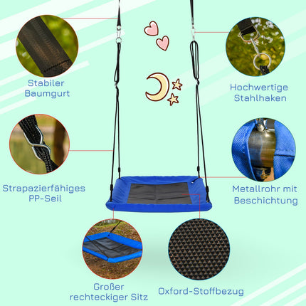 Kinderschaukel für draußen, Stahlrahmen, 150 kg Tragkraft