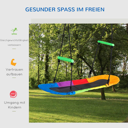 Schaukelstuhl für Kinder für draußen, 3–14 Jahre, verstellbares Seil