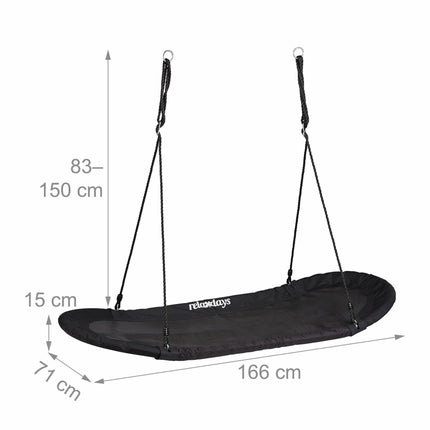 Nestschaukel XXL schwarz