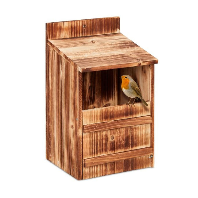 Nistkasten für Vögel, die in Halbhöhlen nisten