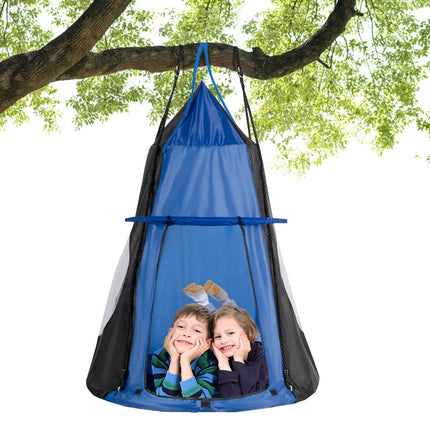 Nest swing children's swing set Max. load capacity 150 kg 100 cm diameter blue