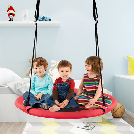 Balançoire nid d'oiseau pour enfants Capacité de charge maximale 150 kg Diamètre 100 cm Orange