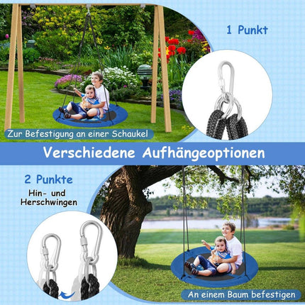 Nest swing children's swing tree swing hanging swing Ø 100 cm blue whale