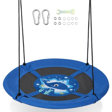 Nest swing children's swing tree swing hanging swing Ø 100 cm blue whale
