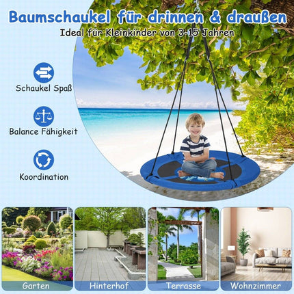 Nest swing children's swing tree swing hanging swing Ø 100 cm blue whale