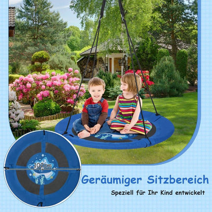 Nest swing children's swing tree swing hanging swing Ø 100 cm blue whale