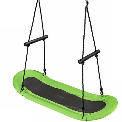 Nestschommel kinderboomschommel met 100-180cm verstelbaar touw hangende schommel groen 123x45cm