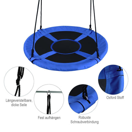 Nestschaukel Gartenschaukel Outdoor Kinderschaukel bis 150 kg farbig/grün-blau